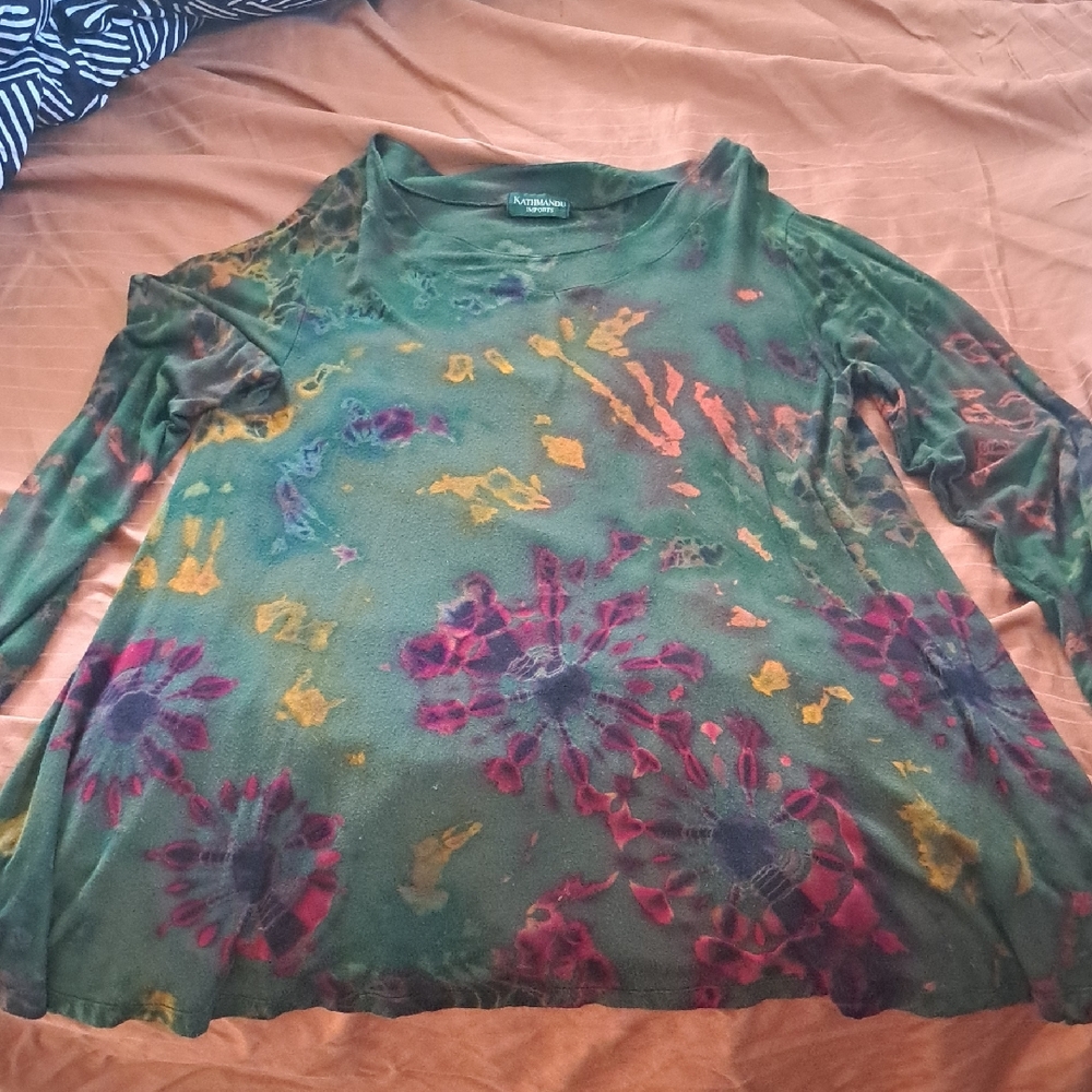 Kathmandu Green Multicolor Floral Blouse